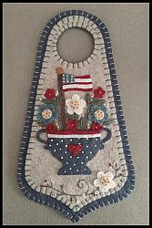  #ED313 America The Beautiful Doorknob Hanger