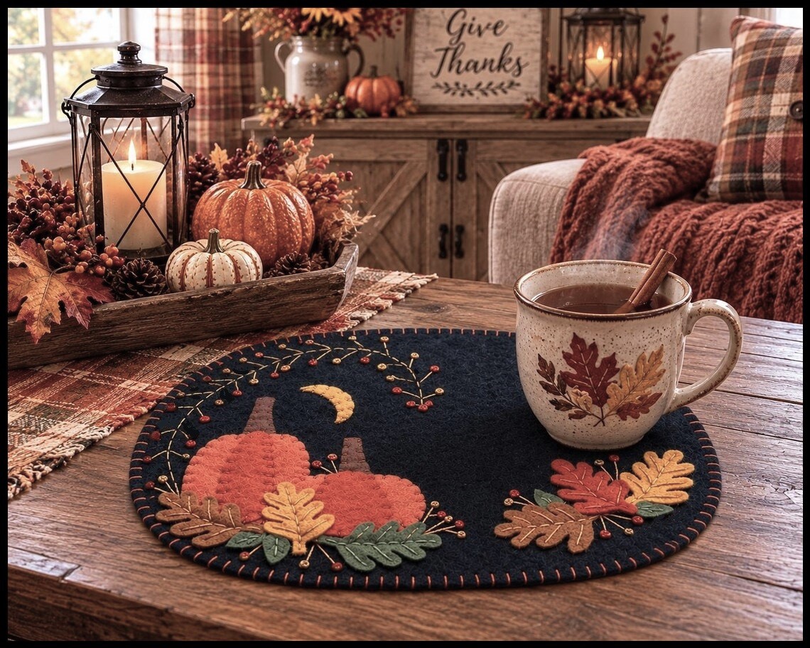 Autumn in New England Mug Rug